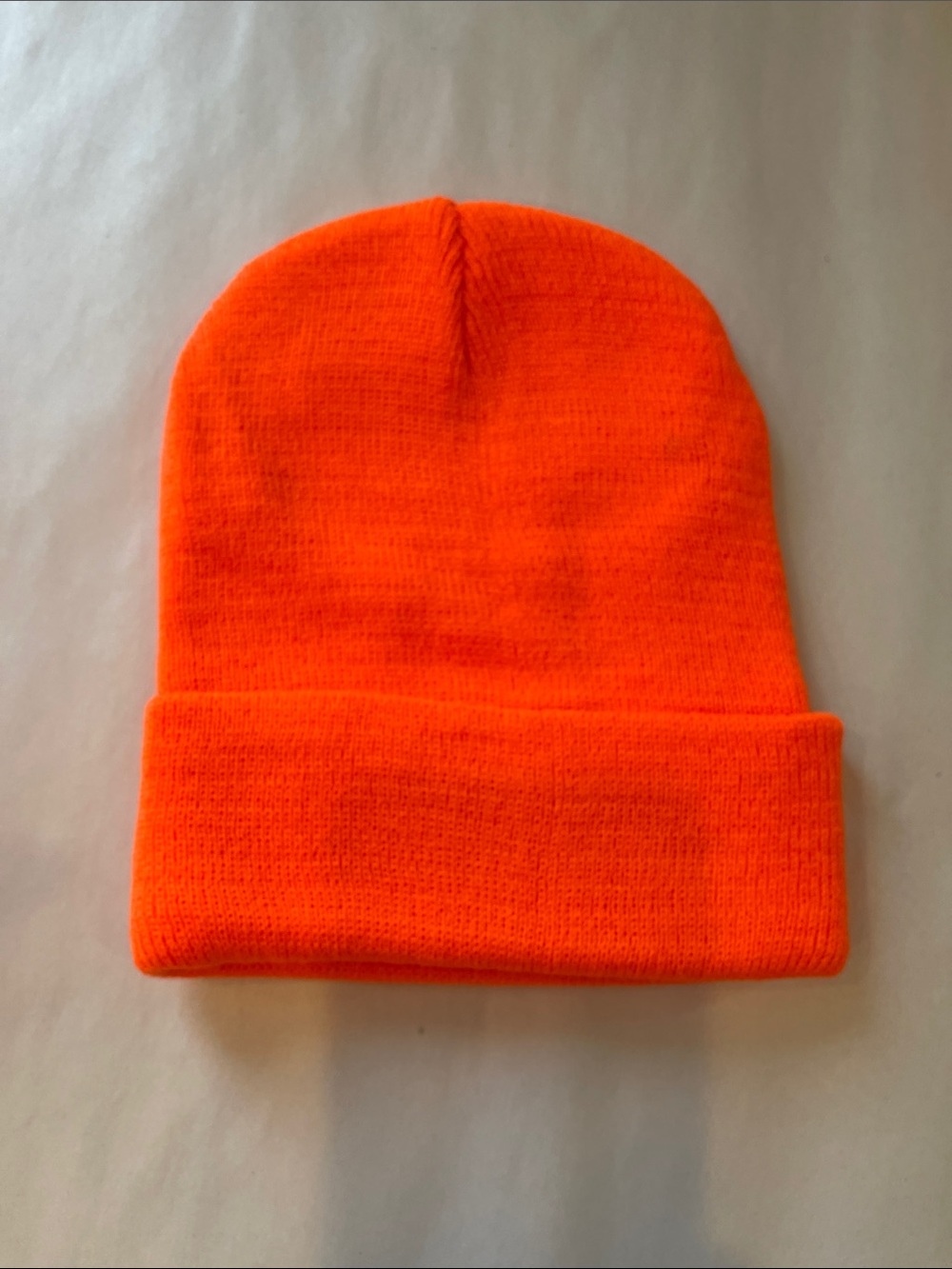 Universal High-Visibility Orange Knit Beanie